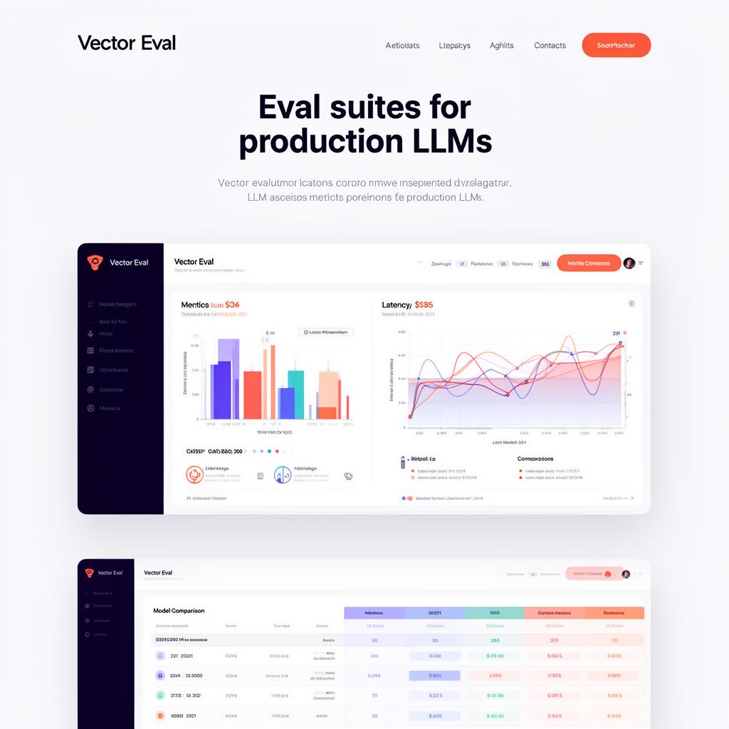 Vector Eval — LLM evaluation platform marketing site